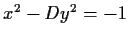 $ x^2-Dy^2=-1$